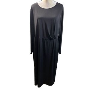 CJ Banks Women's Black Long Sleeve Shift Dress - Plus 2X